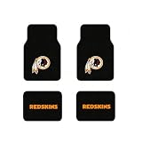 A Set of 4 Universal Fit NFL Plush Carpet Floor Mats - Washington Redskins 