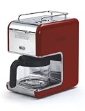 Kenwood CM 021 Kmix Kaffeemaschine mit Thermogen Br&uuml;htechnologie und Optitemp 1200 Watt, himbeer-rot