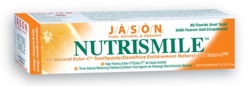 Jason NutriSmile Toothpaste, Orange, Cinnamon & Mint, 4.2-Ounce Tubes (Pack of 4) by Jason Natural Cosmetics