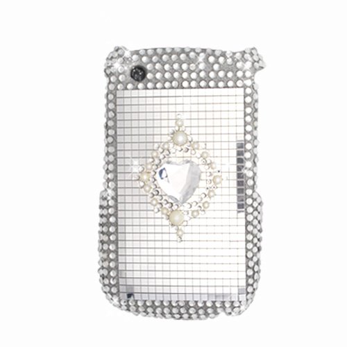 Mirror & Pearls “Crystal Art” bling case cover for Blackberry Curve 8520 8530