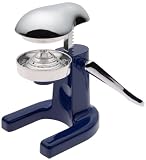 Metrokane Mighty OJ Manual Juice Squeezer, Blue/Chrome