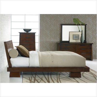 Bundle-95 Hida 5-Piece Bedroom Set in Dark Oak Size: Eastern King
