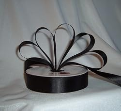 Ribbon - Satin Ribbon- 7/8" Double Face 50 Yards (150 FT) - Black - Sewing - Craft - Wedding Favors