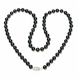 41R0d88CKKL. SL160  Sterling Silver Dyed Peacock Black Freshwater Cultured Pearl A Grade  6.5 7mm Necklace, 18
