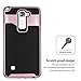 For LG Stylo 2 Plus / MS550,Ikevan Newest Fashion Premium Rugged Rubber Hard Back Case Cover Skin For LG Stylo 2 Plus / MS550 (Rose Gold)