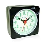 47370 Quartz Analog Alarm Clock Black