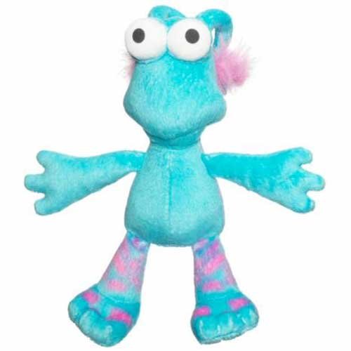 The WotWots Mini Spottywot Plush (blue with pink spots)