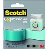 Scotch C214-Blu Scotch Expressions Tape, 3/4" Width, Blue