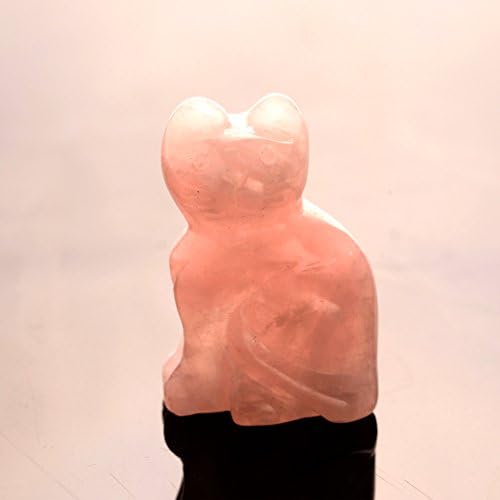 Rose Quartz 2.0inch Cat Statue Feng Shui Crafts Natural Stone Carved Figurine Chakra Carving Stones Healing Reiki