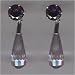 Amethyst With Lavender RD CZ Briolette Silver Pear Drop Earring