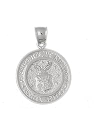 Clevereves 14K White Gold Pendant Military Inspired 10.6 - Gram(s)