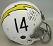 Dan Fouts Autographed/Hand Signed San Diego Chargers Full Size Customized RK Suspension Helmet