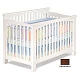 Antique Walnut Atlantic Furniture Columbia 4-in-1 Convertible Wood Baby Cri ....