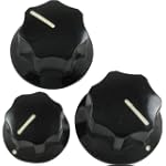 Fender J-Bass Knobs, Black (Pkg 3)