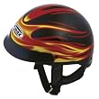 GMax GM 15X Half-Face Motorcycle Helmet X-Large Black/Red/Yellow Flames
