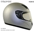 Advance HAWK Solid Silver Glossy Full Face Motorcycle Helmet