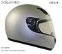 Advance HAWK Solid Silver Glossy Full Face Motorcycle Helmet