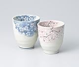 花らんまん　湯呑（大・小セット）　　【千茶 有田焼】