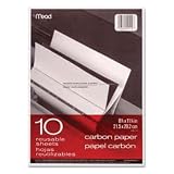Black Carbon Mill Finish Paper, 8-1/2 x 11, 10 Sheets