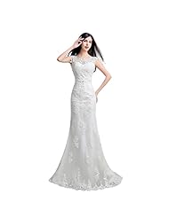 Scoop Neck Cap Sleeves Satin Mermaid Crystal Belted Vintage Lace Evening Dress/Wedding Party Dress  With a Sash 