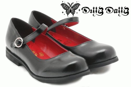 DillyDally ワンストラップ ラウンドトゥパンプス[CODE:0116111]