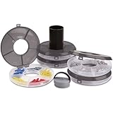 Hardware Storage Organizer Caddy with 600 Pcs Accessories - Includes Useful Nails Scews Drywall Anchors Nuts Bolts Washers Picture Hangers in Multi Compartment Trays With Covers by Perfect Life Ideas