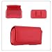 Red Premium Leather Case / Pouch / Holster with Belt Clip for Apple iPhone by HarryOnline.