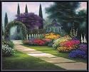 Art Poster Metal Framed Print - Garden Arbor - Artist: Egidio Antonaccio- Poster Size: 20 X 26