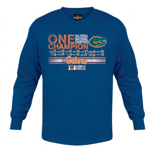 Buy Florida Gators 2006 BCS National Champions Next Year Blue Long Sleeve T-Shirt