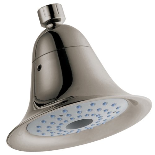 Kingston Brass Watersense KX368 6-inch Diameter High Velocity Aeroflow Shower Head, Satin Nickel