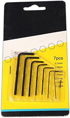 7Pcs 0.7-3mm Mini Micro Hex Allen L-Key Set Wrench Screwdriver Tool Kit