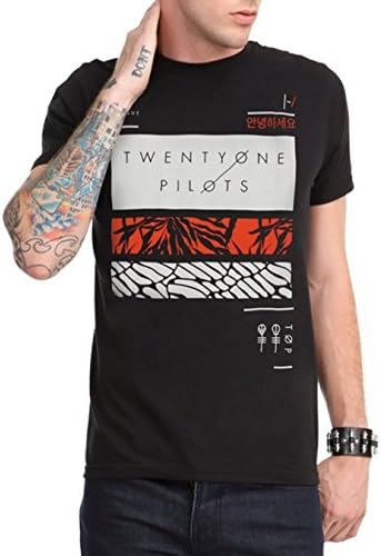 FACEYOUNG Fashion Casual Twenty One Pilots Printed T-shirts (S, Black)