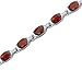 Exceptionally Stunning: 9.00 carats total weight Oval Shape Garnet Gemstone Bracelet in Sterling Silver Rhodium Finish