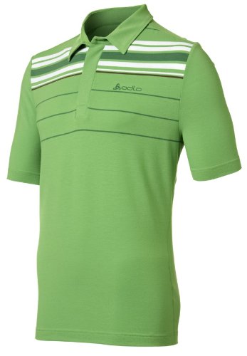Odlo Herren Polo Shirt Stripes Short Sleeve Sprinter, stripes kiwi - juniper, XL, 522782 Preisvergleich
