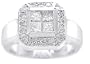 0.60Ct. 14K. White Gold Invisible Pave Diamond Anniversary Ring