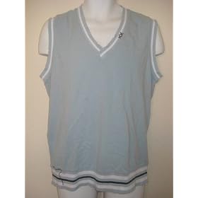 PROJECT E Mens Classic Pique Vest Light Blue
