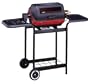 Meco 9359W Deluxe Electric Cart Grill with Rotisserie, Satin Black