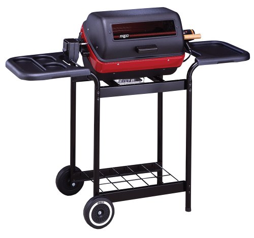 Meco 9359W Deluxe Electric Cart Grill with Rotisserie, Satin Black Meco 9359W Deluxe Electric Cart Grill with Rotisserie, Satin Black
