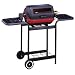 Meco 9359W Deluxe Electric Cart Grill with Rotisserie, Satin Black