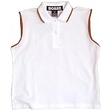 Womens Boast Sleeveless Polo-White/Tobacco