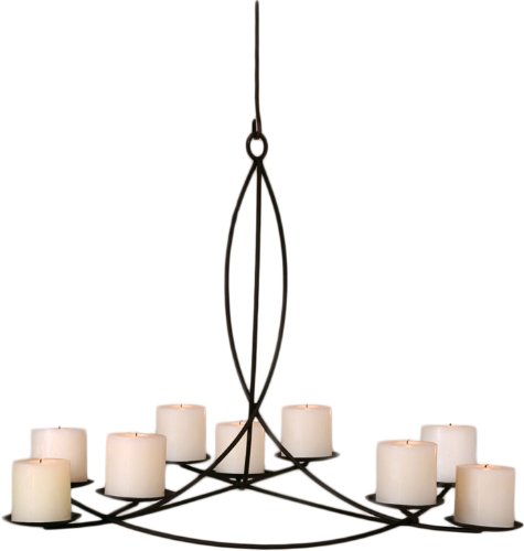 HomArt Odeon Wrought Iron Pillar Candle Chandelier