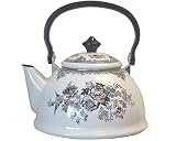 Johnson Brothers Asiatic Pheasant Enamel-on-Steel Personal Tea Kettle, Black