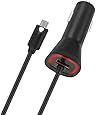 Rapid Dual Car Charger with Micro USB - For Samsung Galaxy S7 S6 S5 S3 S4 Note2 Note3 - Motorola Droid Turbo, Razr Maxx, Moto X, LG G2, HTC ONE, DNA (Car Charger)