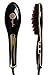 EQOBA Ceramic Hair Straightener Brush with Anti-Scald Protection and LCD Display