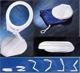Review Mirror Place  / Lighted Travel 5X Magnifying Mirror in White