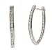 Wedding C.Z. Diamond Silver Hoop Earrings (Holiday Special)