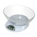 Review American Trading  / Trimmer Digital Kitchen Scale with Plastic Bowl- White(6x1.5x5)