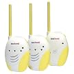 Voice Activated Sound Monitor with Sound Lights and 2 Receivers - White/ Yellow (MO142)