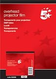 Zoom Produkt-Bild: 5 Star(TM) Laserfolie DIN A4 klar transparent ohne Streifen 0,1 mm dick, 100 St&uuml;ck