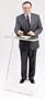 Contemporary "Z" Shaped Clear Plexi-Glass Podium - Non Sound